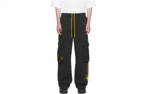 Drew house Letter Logo Series Cargo Pants Men's Black Moderate