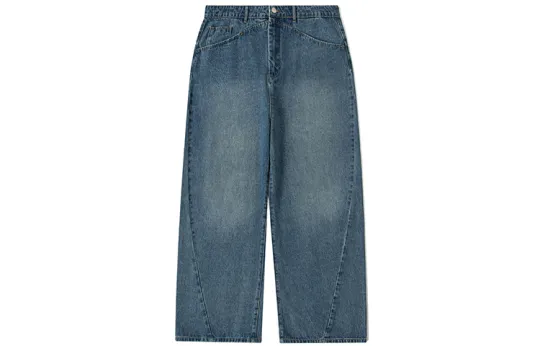 DIMC Jeans Unisex Vintage Blue Moderate Wide Leg Pants