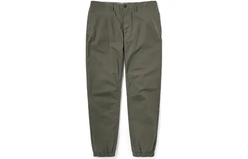 Timberland Knitted Sweatpants Men's Army Green Moderate Straight Fit Pants