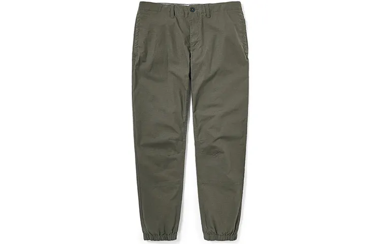 Timberland Knitted Sweatpants Men's Army Green Moderate Straight Fit Pants