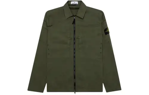 Stone Island Compass-Patch Long-Sleeved Zipped Jacket