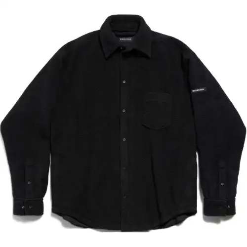Balenciaga Logo Patch Padded Oversized Shirt