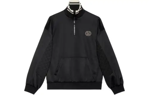 GUCCI Technical Jersey Half Zip Jacket