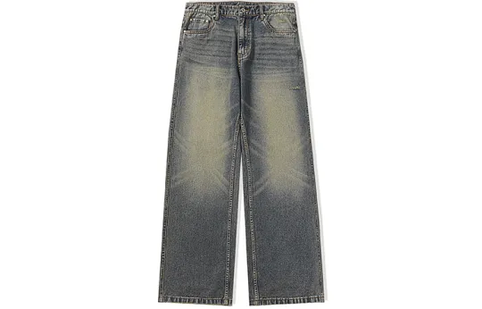 DIMC Jeans Unisex Vintage Blue Moderate Straight Fit Pants