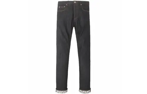 DIOR Quarterly New Products Jeans Men's Dark Gray Moderate Straight Fit Pants