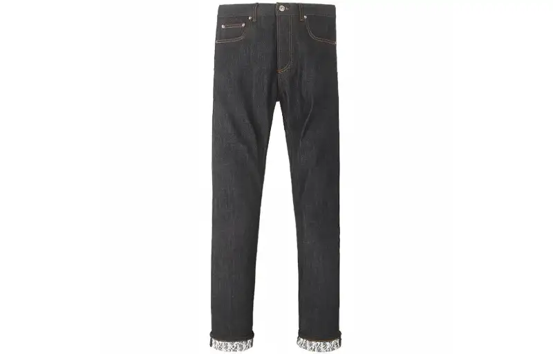 DIOR Quarterly New Products Jeans Men's Dark Gray Moderate Straight Fit Pants