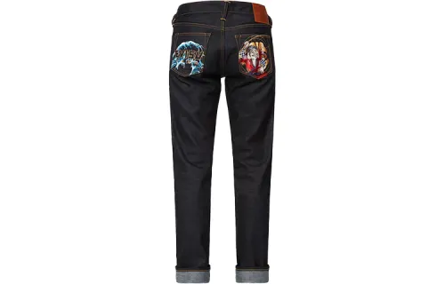 EVISU Jeans Men's Denim Blue Moderate Straight Fit Pants