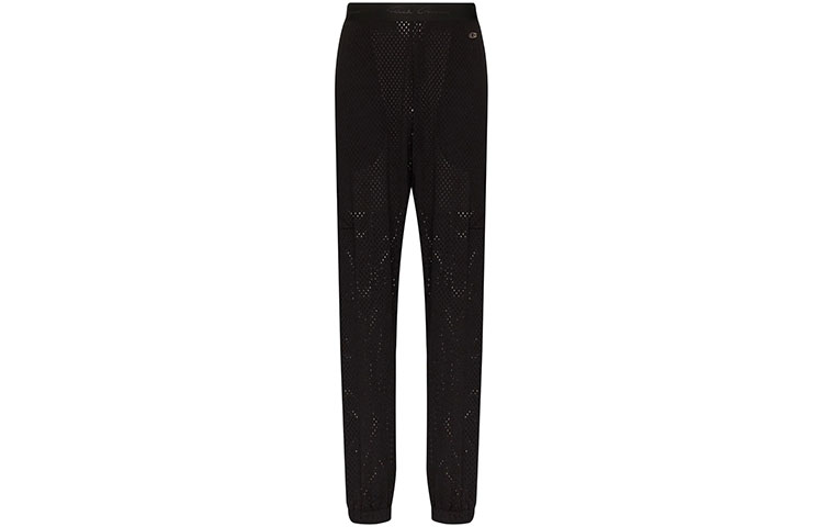 RICK OWENS Knitted Sweatpants Men's Black Moderate Slim Fit Pants