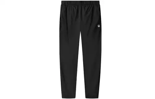 FILA Knitted Sweatpants Men's Black Moderate Straight Fit Pants