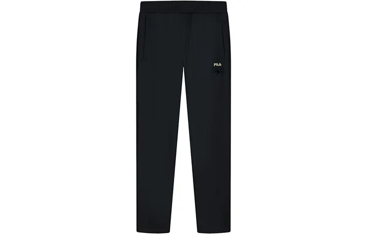 FILA Casual Pants Men's Black Moderate Straight Fit Pants