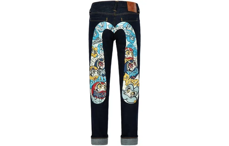 EVISU Jeans Men's Denim Blue Moderate Straight Fit Pants