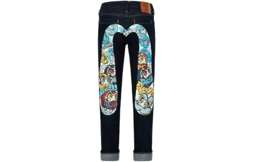 EVISU Jeans Men's Denim Blue Moderate Straight Fit Pants