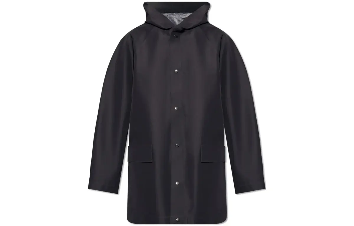 Balenciaga Button-Up Hooded Jacket