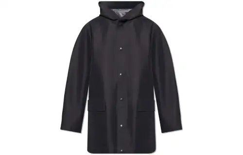 Balenciaga Button-Up Hooded Jacket