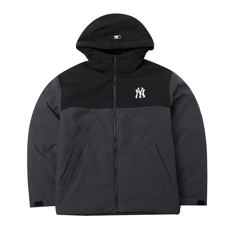 MLB New York Yankees Puffer Jacket Unisex Charcoal Gray