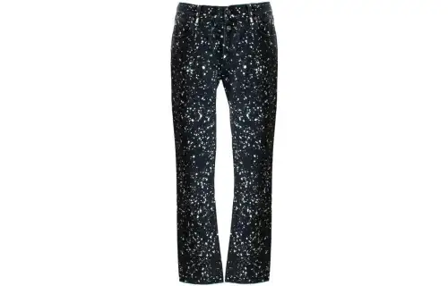 OFF WHITE Diag Stripe Logo Patch Skinny Jeans