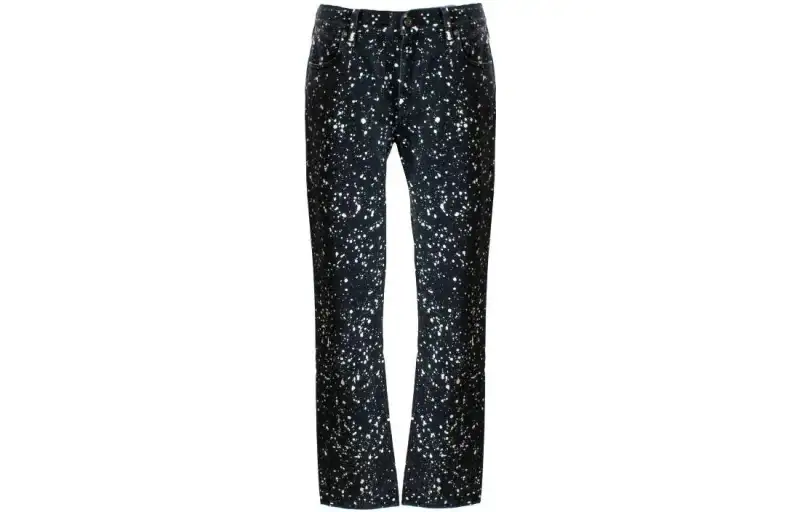 OFF WHITE Diag Stripe Logo Patch Skinny Jeans