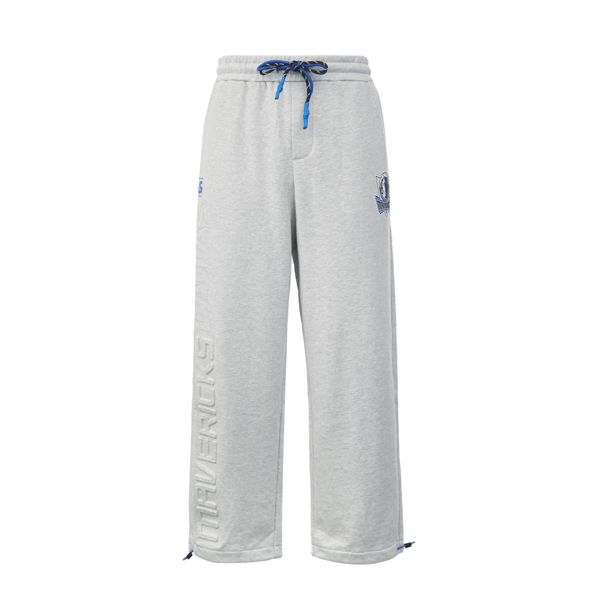 JACK JONES Jack Jones x NBA joint loose letter baggy printed light color matching pants for boys summer thin American straight pants casual pants knitted sweatpants same style for men and women light gray