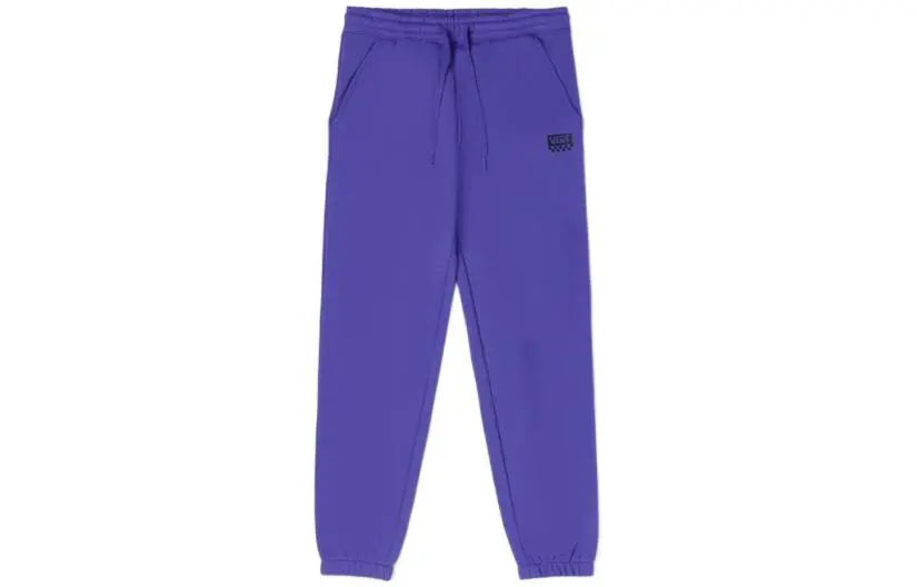 Vans Knitted Sweatpants Unisex Periwinkle Purple Moderate Cuffed Pants