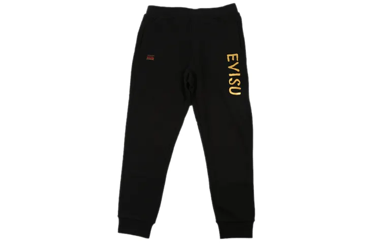 EVISU Slim Fit Pants Casual Pants Men's Black