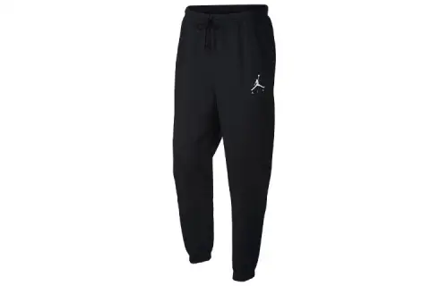 Jordan Jumpman Knitted Sweatpants Men's Black Moderate Cuffed Pants