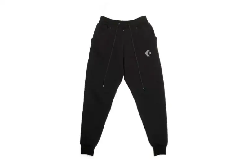 Converse Fumito Ganryu X Converse Co Branded Series Knitted Sweatpants Unisex Black Moderate Cuffed Pants