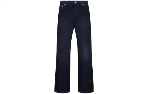DIOR Quarterly New Products Jeans Men's Blue Moderate Straight Fit Pants