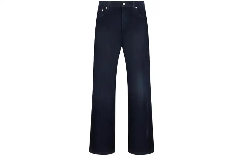 DIOR Quarterly New Products Jeans Men's Blue Moderate Straight Fit Pants