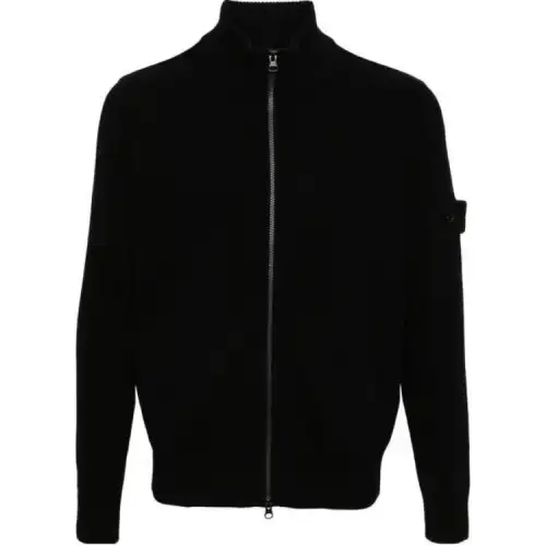 STONE ISLAND Compass Patch Zipped Cardigan