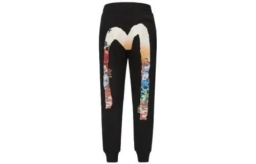EVISU Knitted Sweatpants Men's Black