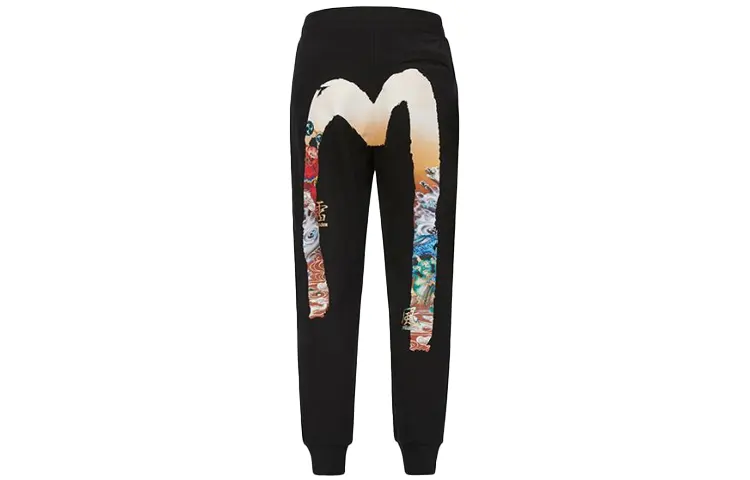EVISU Knitted Sweatpants Men's Black