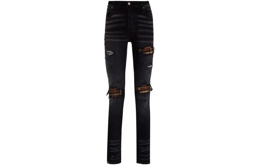 AMIRI MX1 Plaid Skinny Fit Jeans