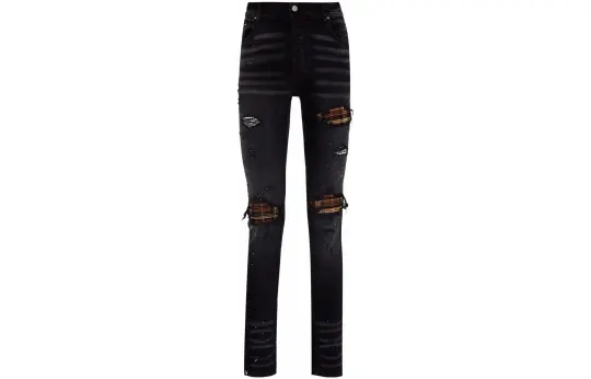 AMIRI MX1 Plaid Skinny Fit Jeans