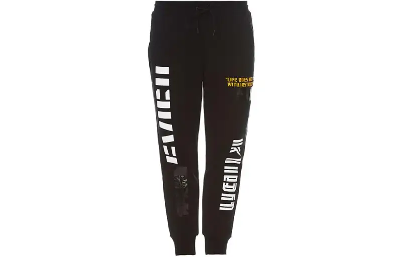 EVISU Cuffed Pants Moderate Casual Pants All Men's Black