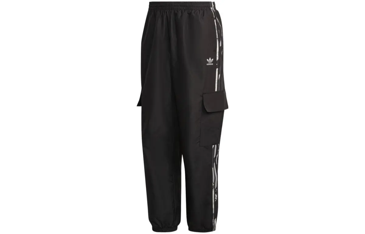 Adidas Originals Cargo Pants Men's Black Moderate Cuffed Pants