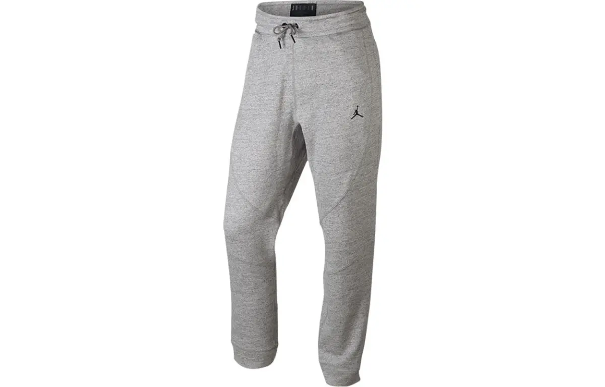 Jordan Knitted Sweatpants Men's Light Gray Moderate Cuffed Pants