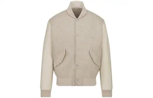 DIOR SS24 Leather Jacket Men's Ecru