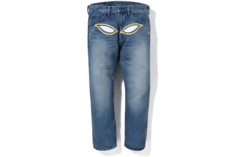 Bape Shadow Bape Loose Fit Denim Pants
