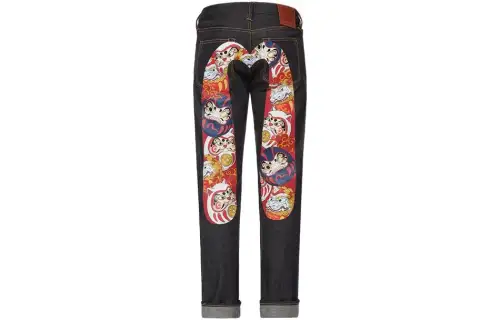 EVISU Jeans Men's Denim Blue Moderate Slim Fit Pants