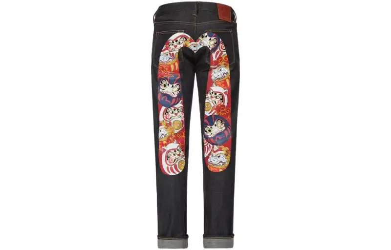 EVISU Jeans Men's Denim Blue Moderate Slim Fit Pants