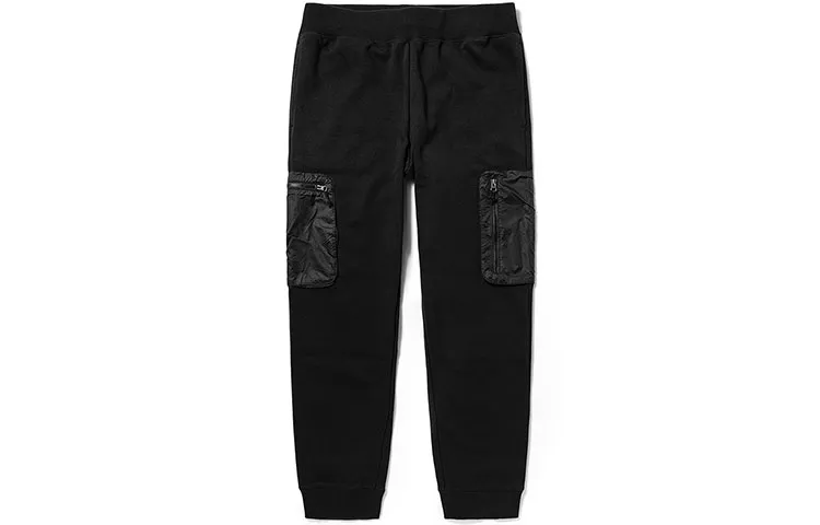 THE NORTH FACE Knitted Sweatpants Men's Black Moderate Cuffed Pants