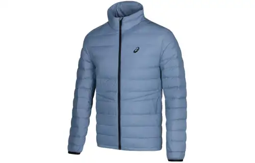 Asics Down Jacket Men's Gray Blue