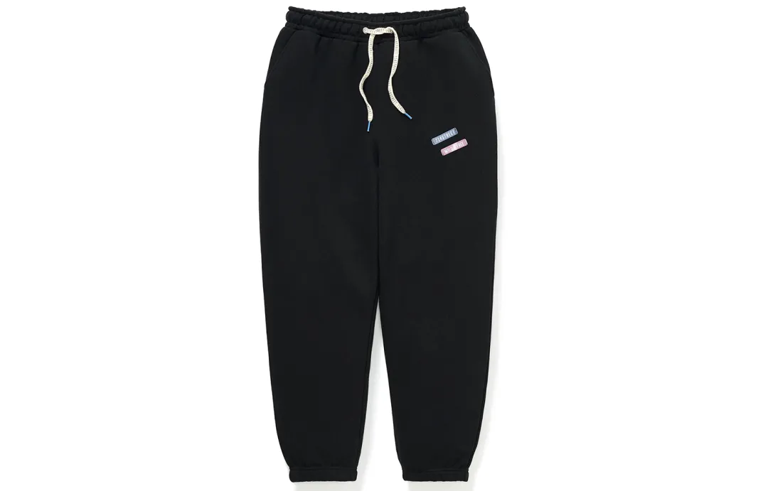 714STREET AW22 Solid Color Fleece Lined Japanese Vintage Loose Fit Basic Knitted Sweatpants Unisex