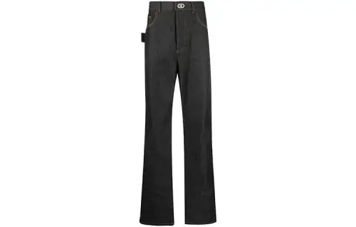 Bottega Veneta Jeans Men's Black Moderate Wide Leg Pants