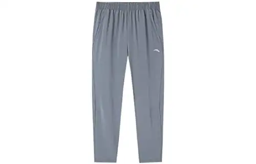 ANTA Knitted Sweatpants Men's Gray Moderate Straight Fit Pants