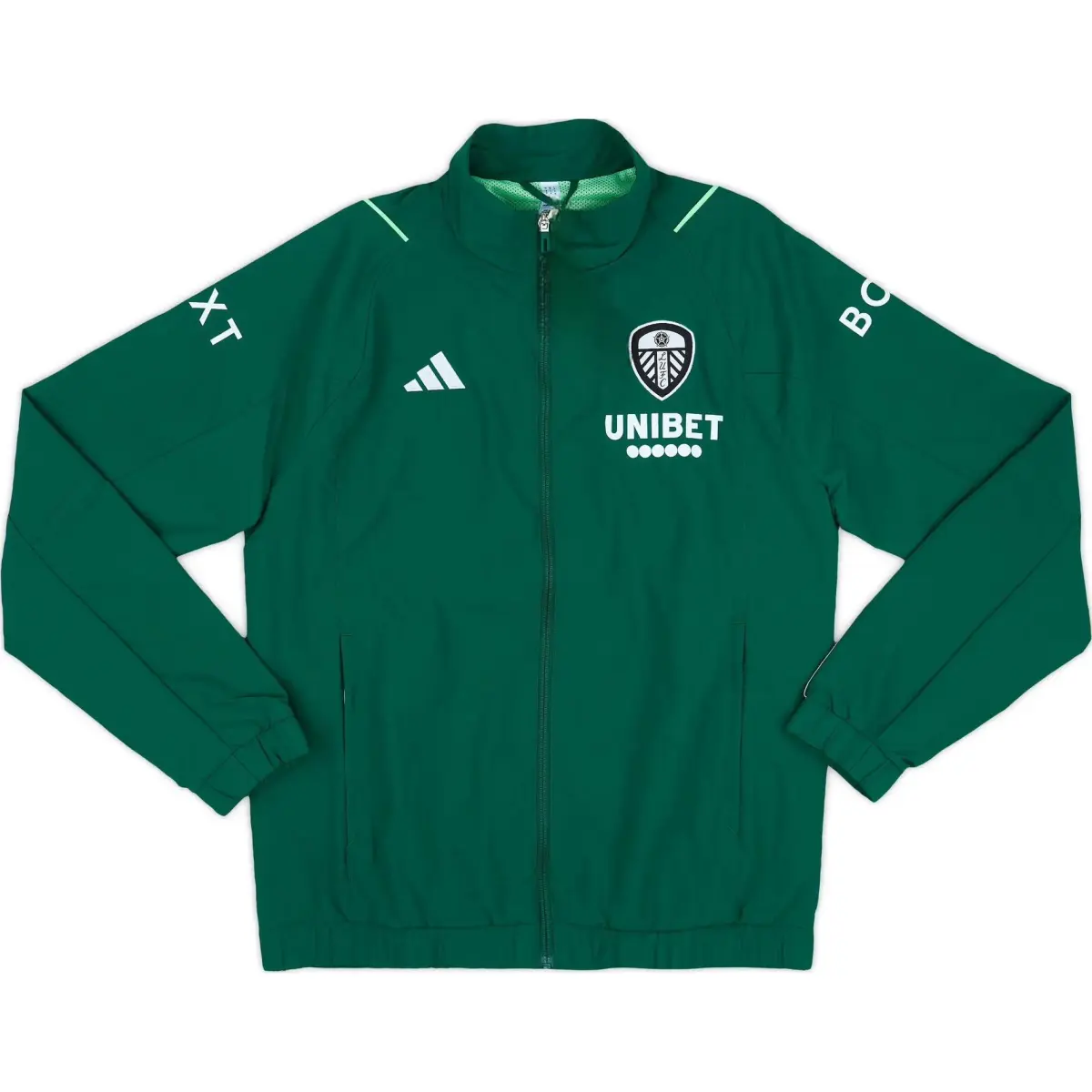 Adidas Jackets Unisex Green Stand Collar Moderate Straight Fit