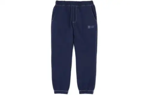New Balance Knitted Sweatpants Men's Navy Blue Moderate Cuffed Pants