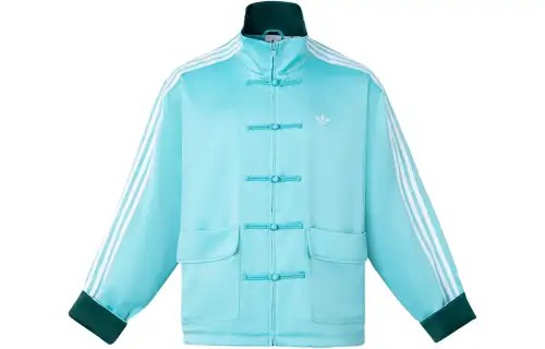 adidas originals SS24 Chinese Style Button-Stripe Jacket Mint Green