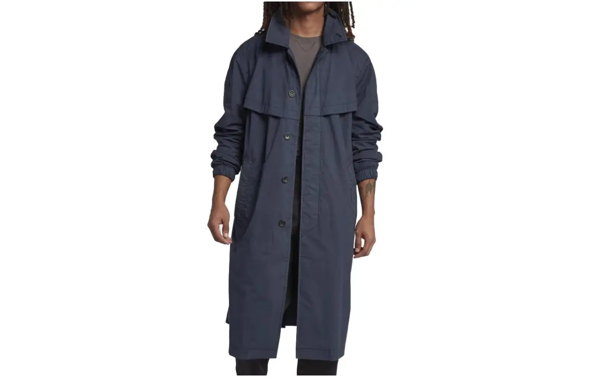 Nike Trench Coats Men's Dark Blue Hooded Moderate Other