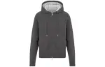 DIOR Logo Embroidered ZIp-Up Hoodie